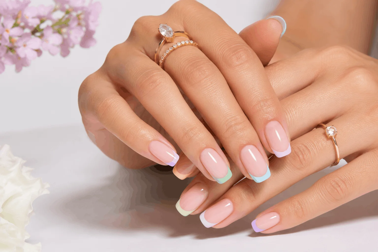 11 Cute Pastel Easter Nails for a Fresh Spring Look 10 Pastel French tip nails for Easter