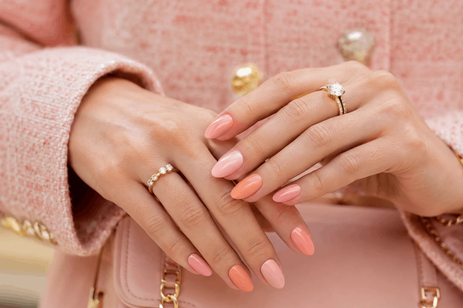 12 Short Spring Nails That Look Cute and Trendy 7 Short almond spring nails in pastel shades