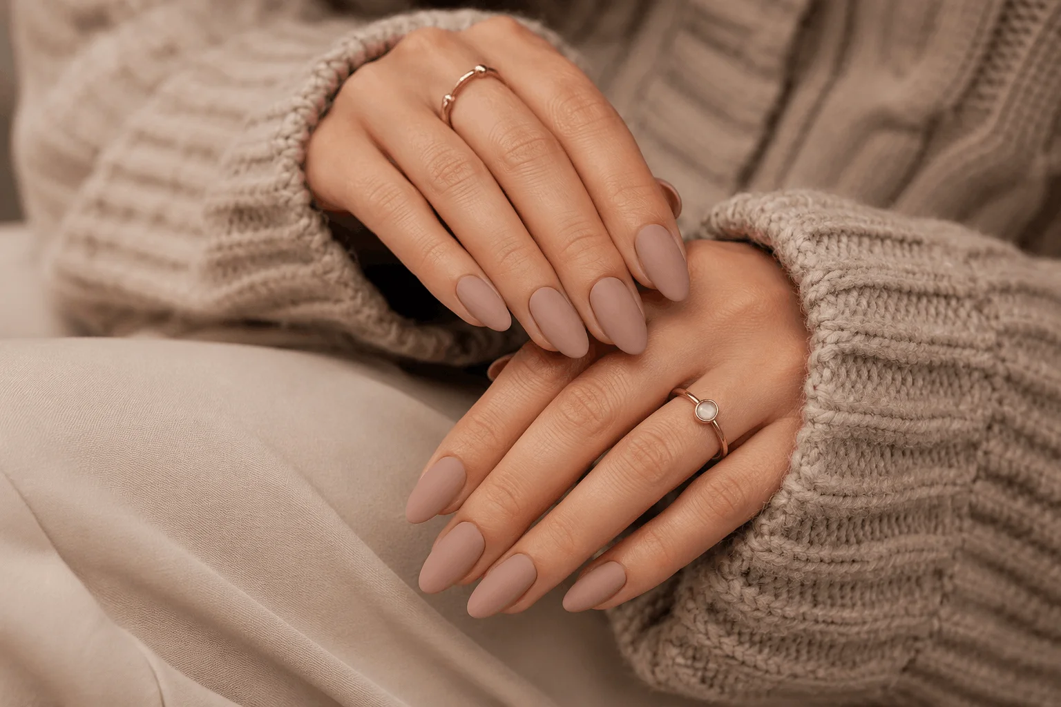 11 Nude Nails That Make Every Outfit Look Better 5 Sophisticated matte nude nail manicure