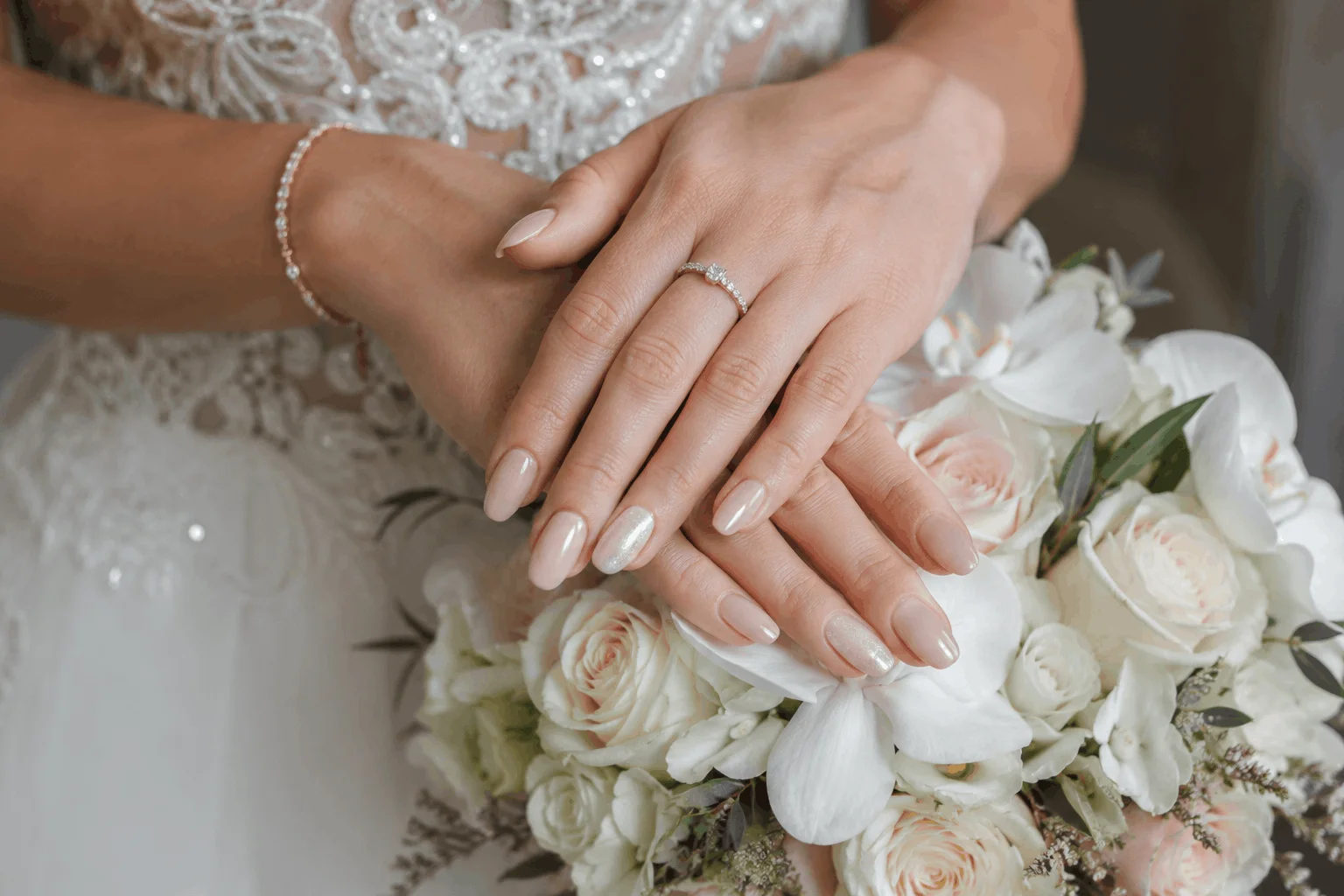 10 Bridesmaid Wedding Nails That Look Absolutely Stunning 2 Timeless nude bridesmaid wedding nails