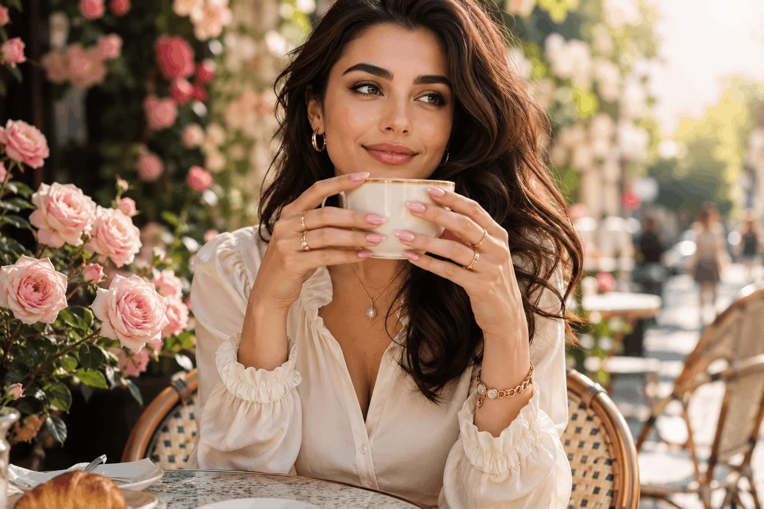 10 Spring Nail Colors You'll Want to Wear This Season 2 Blush pink spring manicure on elegant woman