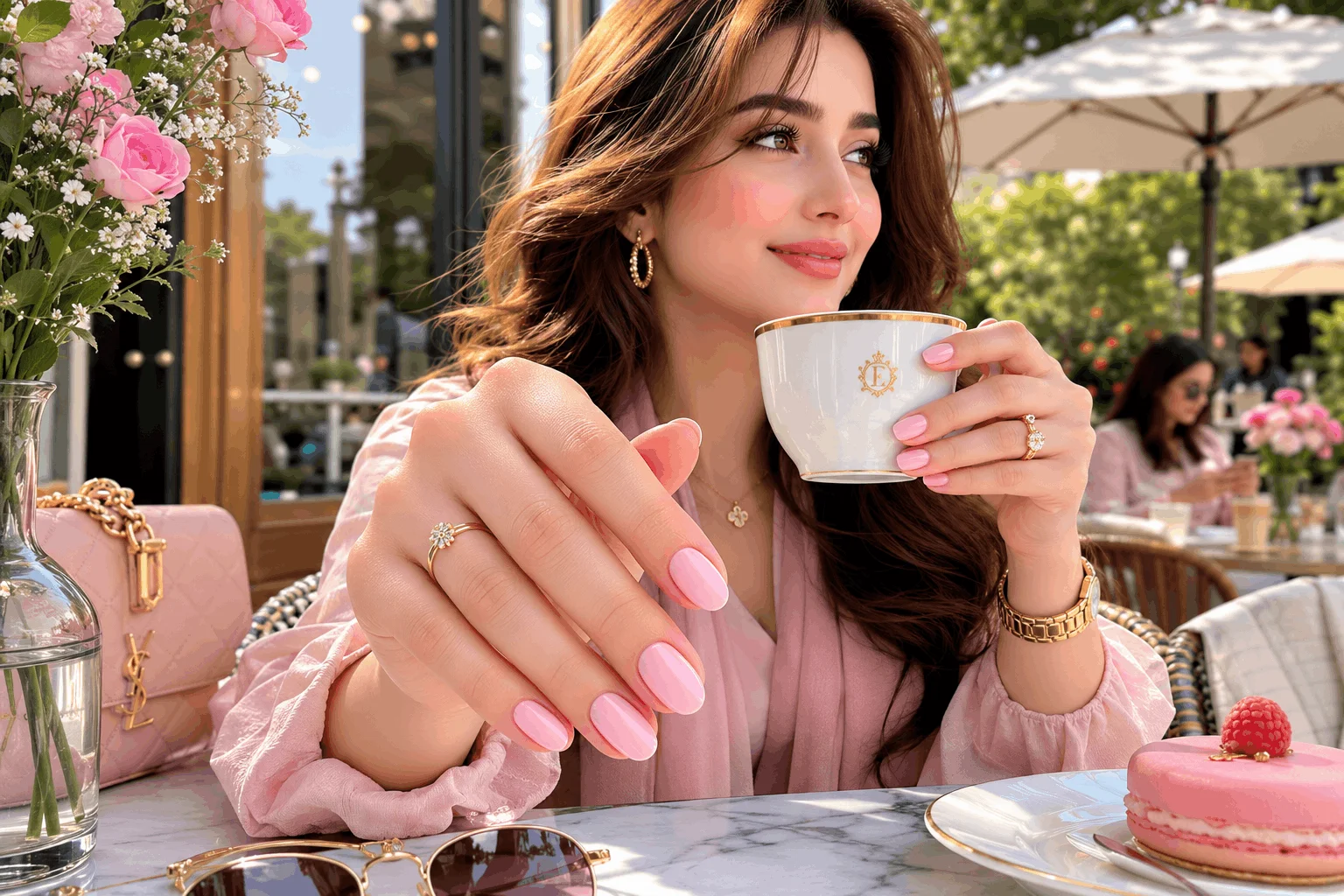10 Pink Summer Nails You'll Want to Copy This Season 2 Glossy baby pink summer nails on elegant almond-shaped nails
