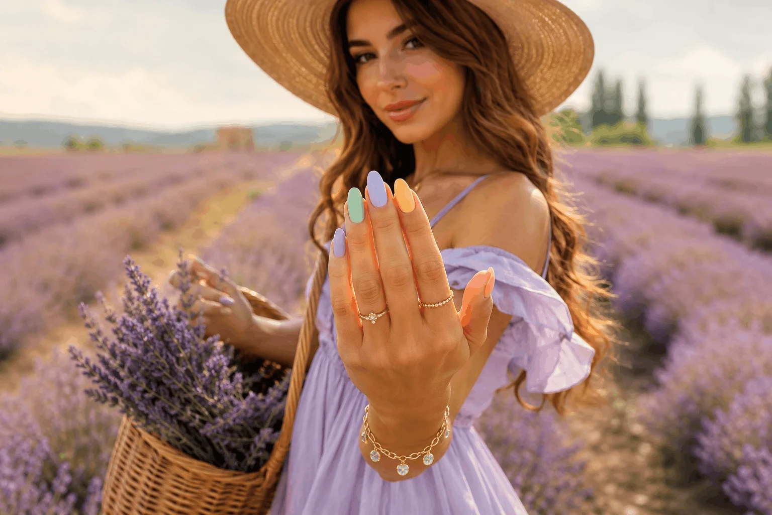 10 Summer Oval Nails You'll Want to Copy This Season 9 Pastel rainbow summer nails